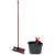 Vileda Ultramax mop set, red and gray, microfiber mop with wringer, easy cleaning
