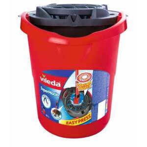 Vileda SuperMocio mop bucket with wringer, red, 10L