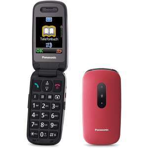 Panasonic KX-TU 446 EXR Senior červený tradičný mobilný telefón 77582812 Telefóny pre seniorov