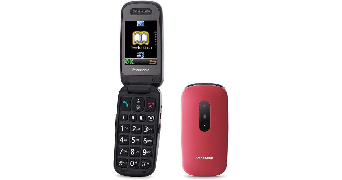 Panasonic KX-TU446 EXR Senior red basic mobile phone