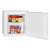 Mini congelator Bomann GB 341 cu alimente congelate, usa deschisa