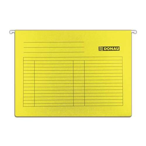 DONAU A4 karton sárga függőmappa