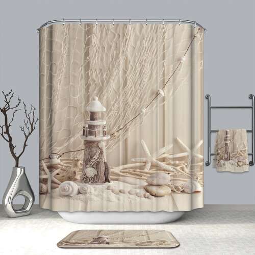 Zuhanyfüggöny és fürdőszoba szőnyeg, Világító torony 03