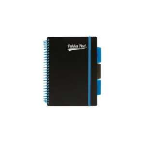 Pukka Pad A5 spirálfüzet, fekete, kék díszítéssel - Pukka