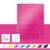 Leitz Wow A4 spiral notebook with pink cover and geometric pattern, showing size and color options