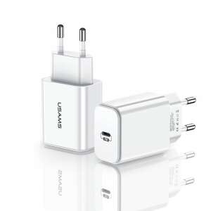 USAMS CC118T34 PD fast travel charger 20W, white, EU plug - USAMS