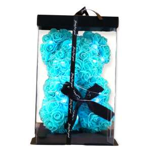 Türkiz rózsaszín maci LED világítással ajándékdobozban - Ajándék ötlet Valentin-napra