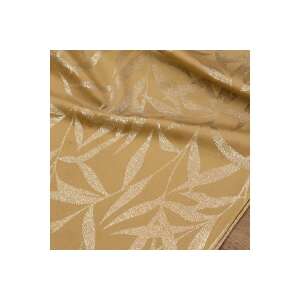 Eurofirany Bársony Asztali Futó - Mézsárga Levélmintás - 35x220 cm