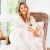 Woman relaxing with Esperanza Satin Electric Heating Blanket