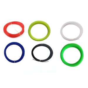 3D nyomtató tollhoz 6 színű filament csomag, 10 méter mindegyik, színek: fehér, fekete, piros, kék, zöld, sárga - Irodatechnika