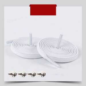 Șireturi albe fără noduri cu închizători - Șireturi