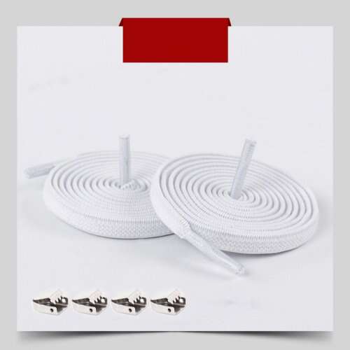 Șireturi albe fără noduri cu închizători