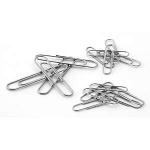 Victoria 33 mm ezüst gemkapocs, 100 db - Gemkapocs