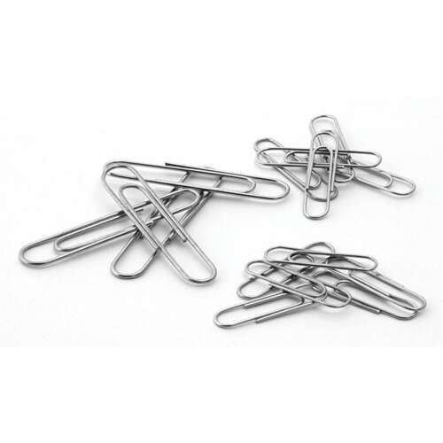 Victoria 33 mm ezüst gemkapocs, 100 db