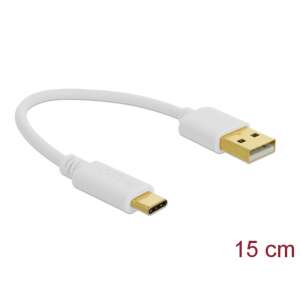 Delock USB A to USB Type-C charging cable, 15 cm, white - Delock USB Adapter