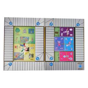 Kresz Teszt társasjáték, nyitott doboz a játéktáblával, kártyákkal és játékelemekkel - Ex-Imp