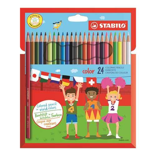 Creioane colorate Stabilo Color 24 culori/set