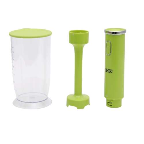 Blender de mână TOO HB-200-112-G-S, Verde, 200W, pahar gradat 700ml, lamă din oțel inoxidabil