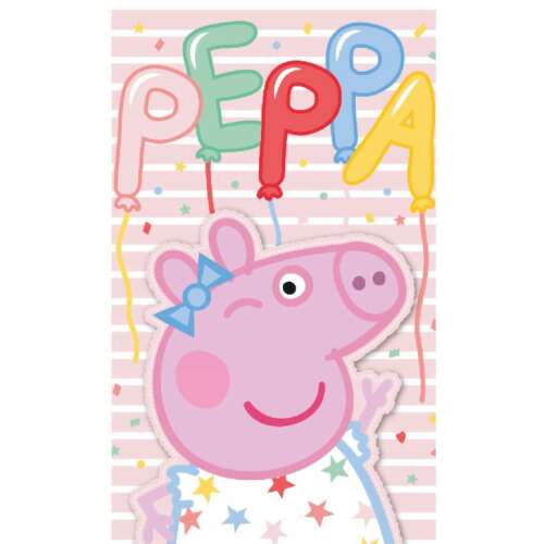 Peppa Pig kéztörlő, party mintás, 30x50 cm - Carbotex