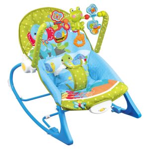 Timeless Tools Wibrujący, grający leżaczek do 18 kg, niebieski