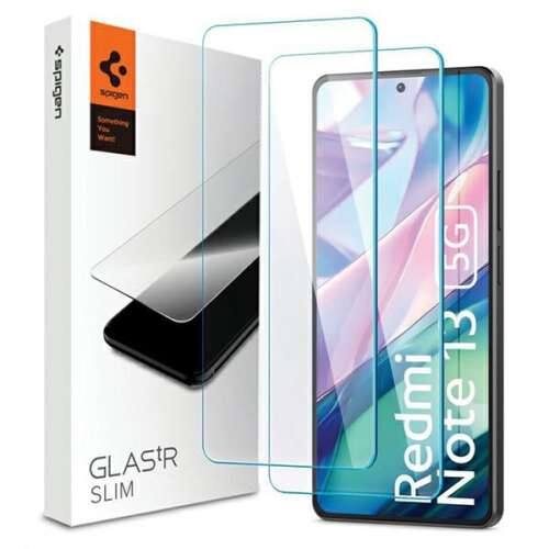 Spigen Glas.tR Slim gehärtetes Glas Displayschutz für Xiaomi Redmi Note 13 5G, 2er Pack