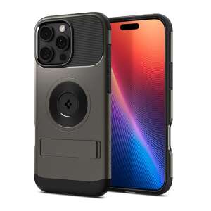 SPIGEN SLIM ARMOR MAG szilikon telefonvédő (műanyag hátlap, ütésállóság, légpárnás sarok, MagSafe) SÖTÉTSZÜRKE Apple iPhone 16 Pro 107104832 - Spigen