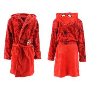 Marvel Spiderman Kinderbademantel, Rot, 2-3 Jahre, 98 cm, Weicher Fleece, Kapuze, Spinnennetz-Design - Babys & Toddler