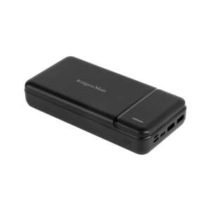 Kruger&Matz 30000mAh Powerbank, schwarz, mit USB-C, Micro-USB und Lightning-Eingang - Krüger&Matz