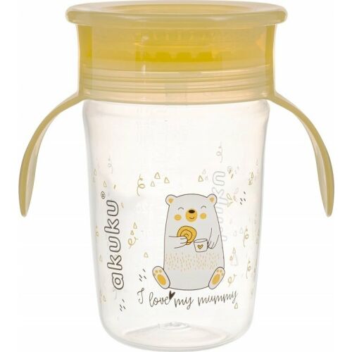 Akuku Non-Spill Cup 9+ varázslatos pohár 240ml - sárga 134094195