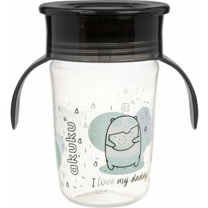 Akuku Non-Spill Cup 9+ varázslatos pohár 240ml - fekete