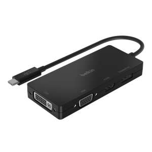 Belkin AVC003BTBK Adapter USB-C do HDMI, VGA, DisplayPort i USB 3.2 Gen 1, czarny - Belkin Stacja dokująca