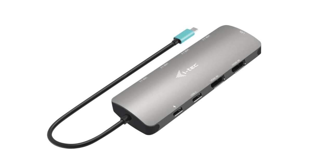 i-tec Metal C31NANOHDM2D100 stație de andocare și replicator de porturi USB 3.2 Gen 1 (3.1 Gen 1) Type-C Gri 107167766