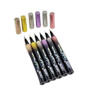 Starlight Million Pauline Flash Point Eyeliner lichid 6 pachete set de eyelinere cu sclipici - Frumusețe și sănătate