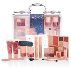 Q-KI You Are a Star makeup vanity set. Includes eyeshadow palettes, lip glosses, nail polish, and makeup brushes. - Vanity Table, Makeup Set, Fragrance