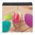 Technic makeup sponge set, 4 sponges in different colors, with a holder, for blending foundation, concealer, and other makeup products