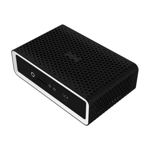 Zotac ZBOX-CI629NANO-BE Mini PC, čierny barebone stolný počítač, šikmý pohľad