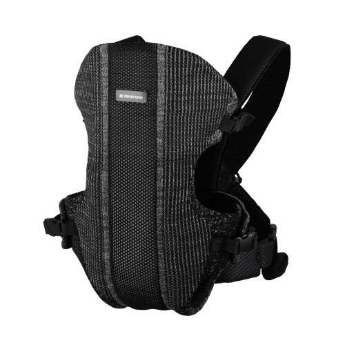Kikkaboo Gwen Fly knit baby carrier, black, ergonomic design, breathable mesh fabric
