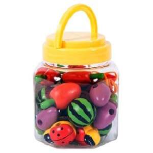 Fűzhető fa gyümölcs készlet