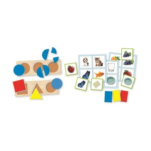 Montessori Erste Entdeckungen Spielteile, Formen, Farben und Objektzuordnungskarten - Babywalker, Lauflernhilfen und Entwicklungsspiele für Kleinkinder