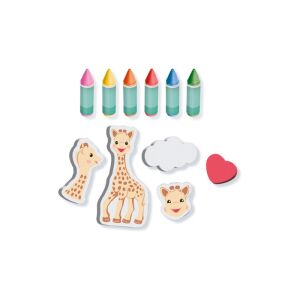 Sophie la Girafe creioane pentru baie și forme din spumă - SES Creative Jucarii de baie