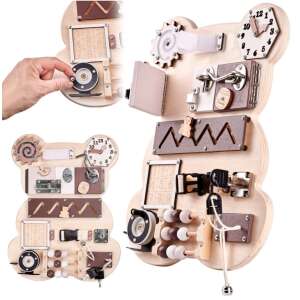 Pepita drvena ploča za istraživanje, edukativna igračka - Medvjed #smeđa
