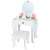 Pepita fa játék Fésülködőasztal kiegészítőkkel #fehér, white wooden vanity set for kids with mirror, stool, and accessories