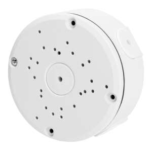 Fehér kerek biztonsági kamera csatlakozó doboz, 120mm, vízálló, IP65 - Biztonságtechnikai kiegészítő