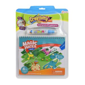 Dinosaur Magic Water Coloring Book with Pen, reusable coloring book - Activity Book, Coloring