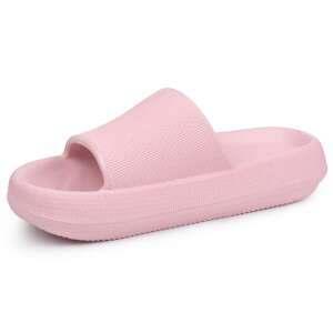 Różowe klapki Dollcini Cloud dla kobiet, unisex, masaż, prysznic, łazienka, dom, dom, sandały do butów platformowych na zewnątrz i wewnątrz, EU44 - Obuwie damskie