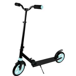 Trotineta pliabila, cu platforma antiderapanta, roti PU 200 mm, Frana spate, Manere ergonomice din spuma, City Scooter Blue / Black