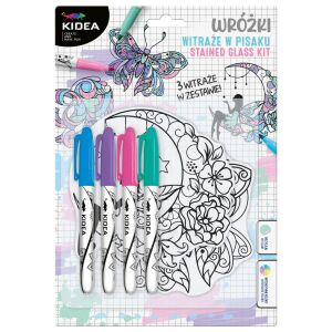 Kidea Ólomüveg Színező Készlet 3 motívummal, DIY ablakdísz gyerekeknek - Kidea