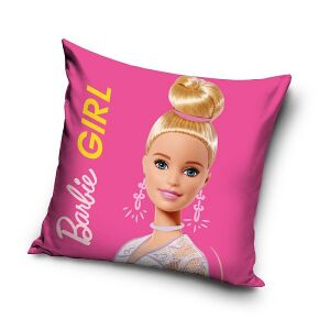 Barbie Girl rózsaszín díszpárna, 40x40 cm, gyerekszoba dekoráció - Carbotex