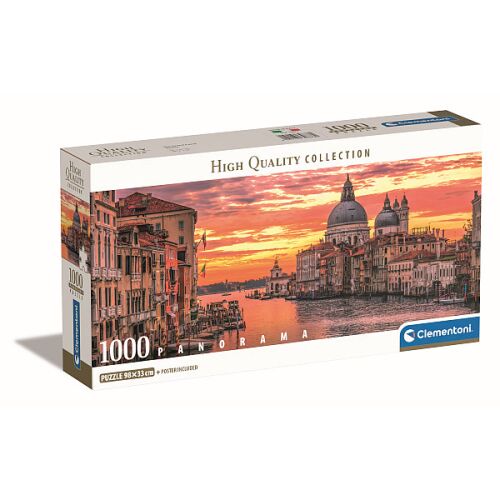 Clementoni Velence Panoráma Puzzle 1000 darabos. Kiváló minőségű kirakó, mely Velence, Olaszország festői látképét ábrázolja. - Clementoni