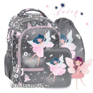 Paso Fairy Balerina Iskolatáska Szett, tartalmaz hátizsákot, tolltartót és tornazsákot - Paso
